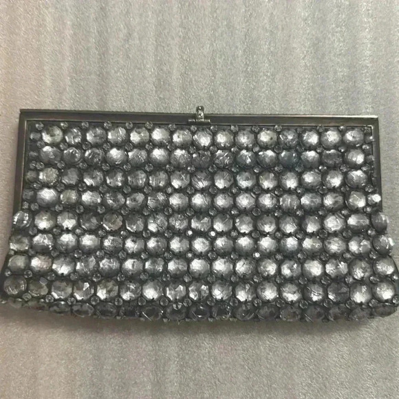 VINTAGE BADGLEY MISCHKA STONE CLUTCH - Picture 2 of 3